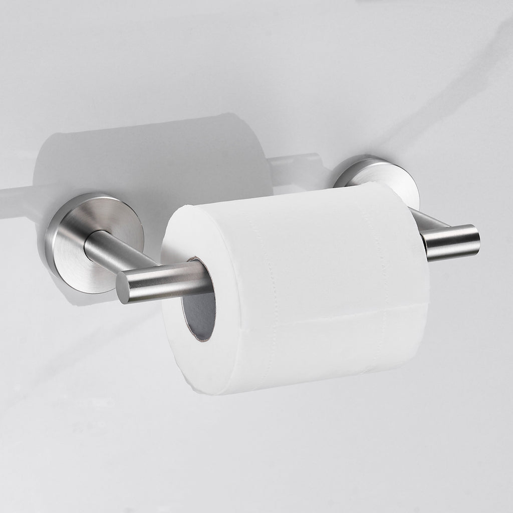 Deluxe Wall Mount Pivot Arm Toilet Paper Holder Bath Hardware Accessory in Brushed Nickel