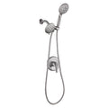 Rain 5-Spray Handheld Shower Combo Shower Faucet with Valve 1.8 GPM 4.7 " Adjustable Dual Shower Heads in Brushed Nickel