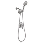 Rain 5-Spray Handheld Shower Combo Shower Faucet with Valve 1.8 GPM 4.7 " Adjustable Dual Shower Heads in Brushed Nickel