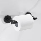 Deluxe Wall Mount Pivot Arm Toilet Paper Holder Bath Hardware Accessory in Matte Black