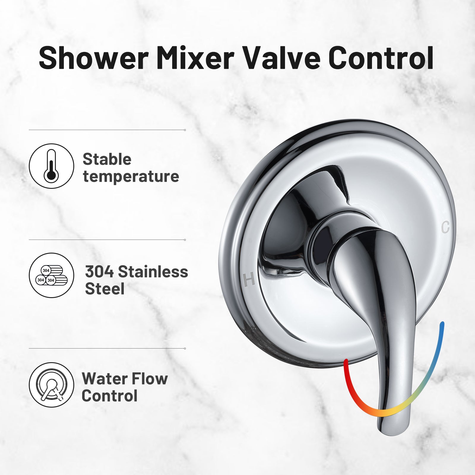Rainfull 7-Spray Handheld Shower Faucet Kit with Valve 1.8 GPM and 4.9 in. Adjustable Filtered Shower Head in Chrome