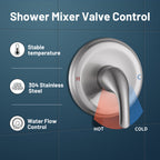 Rain Single Handle 5-Spray Tub Shower Faucet Handheld Combo with Valve 1.8 GPM Adjustable shower Head in Brushed Nicke