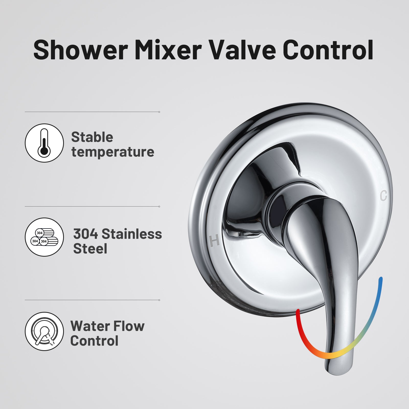 4.7 " Single Handle 5-Spray Shower Faucet Kit Handheld Combo with Valve 1.8 GPM Adjustable Dual Shower Heads in Chrome