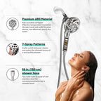 7-Spray Pattern 4.92 in. Wall Mount Handheld System Heads 1.8 GPM with Filter，Removable Shower hose in Chrome