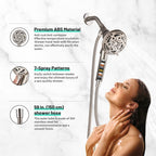 Rain 7-Spray Handheld Shower Faucet Kit with Valve 1.8 GPM and 4.9 in. Adjustable Filtered Shower Head in Brushed Nickel