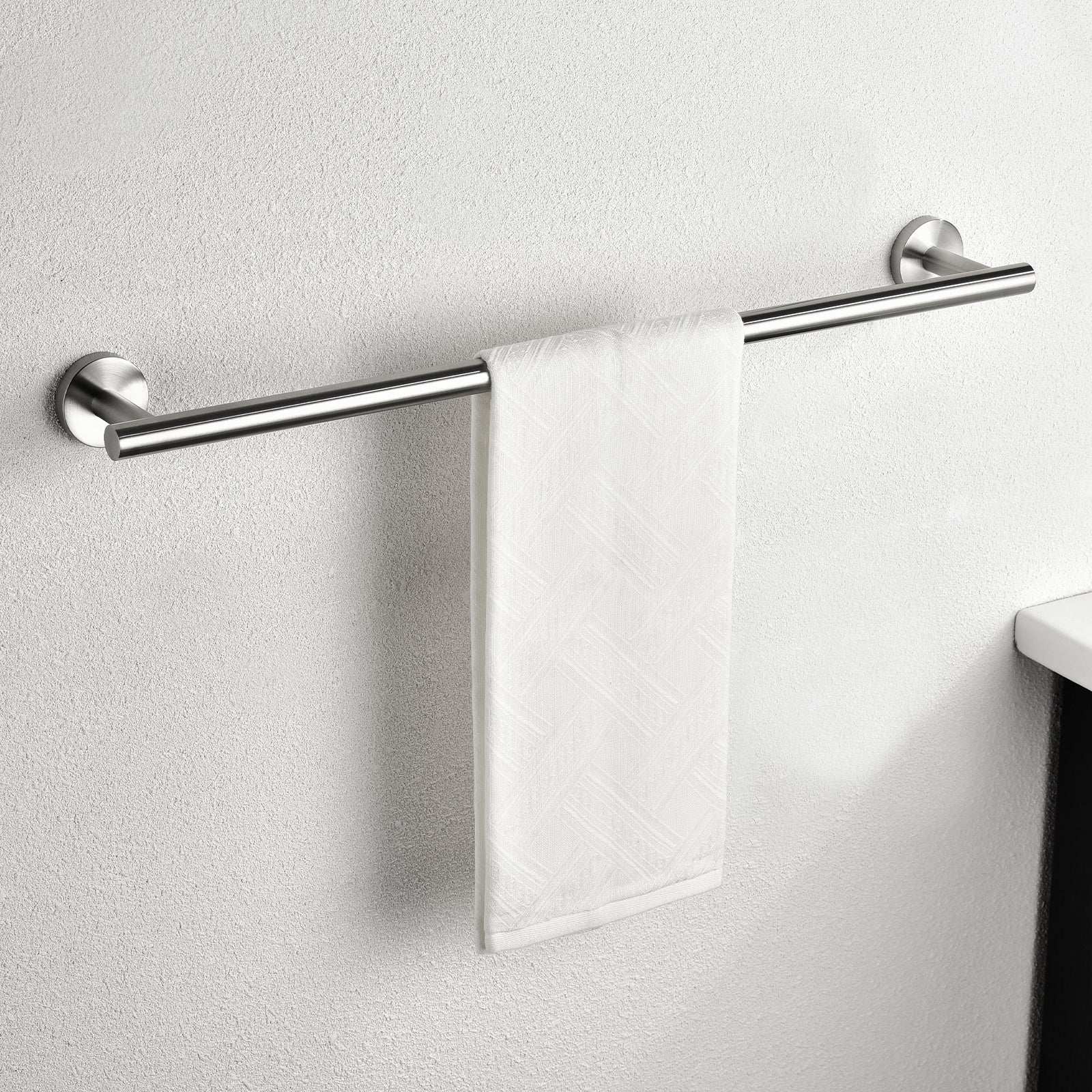 Modern 6-Pieces Bath Hardware Set with Towel Ring Toilet Paper Holder Towel Hook and Towel Bar in Brushed Nickel
