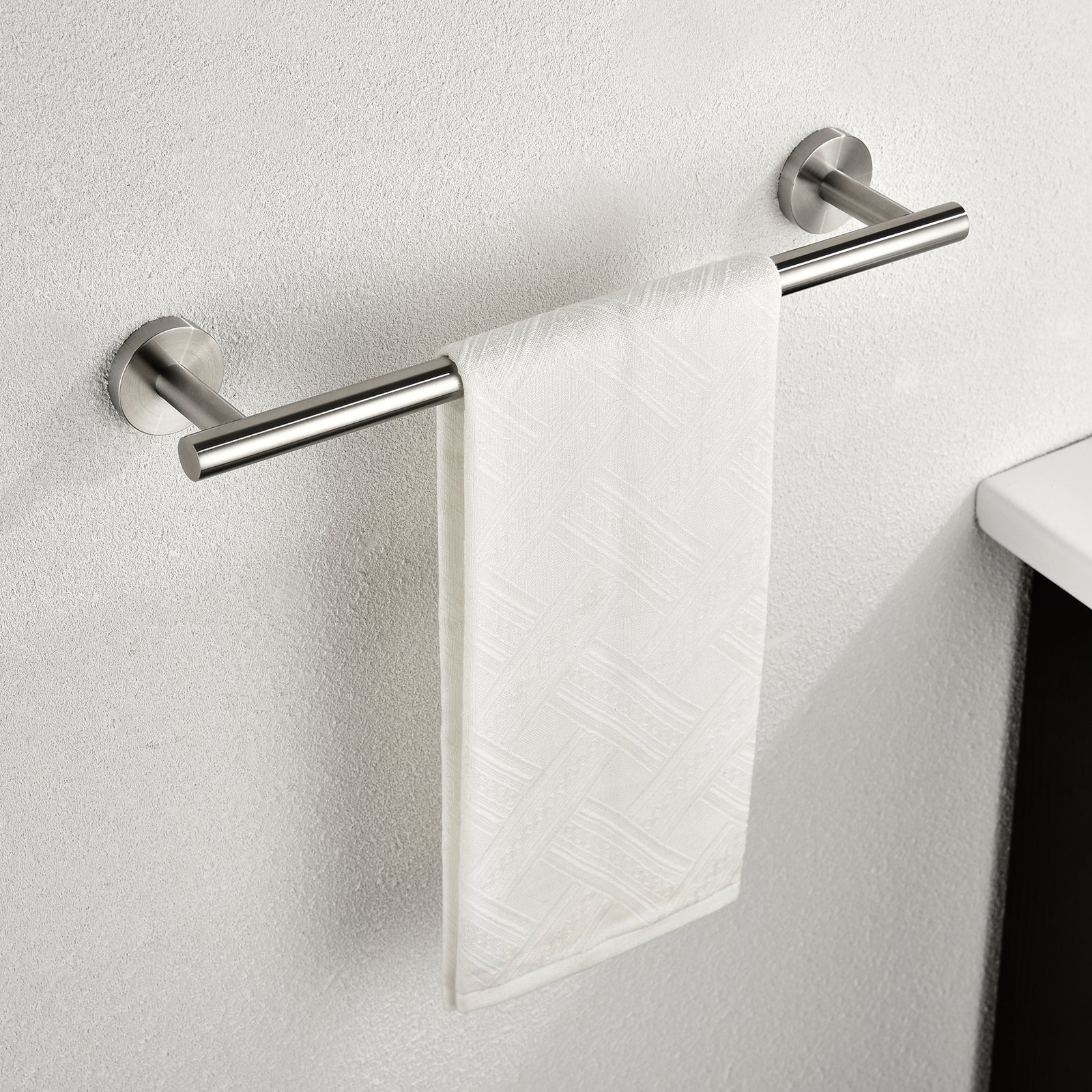 Modern 6-Pieces Bath Hardware Set with Towel Ring Toilet Paper Holder Towel Hook and Towel Bar in Brushed Nickel