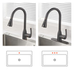 Gooseneck Single-Handle Pull Down Sprayer Kitchen Faucet with Deckplate Pull Out Sink Faucet in Oil Rubbed Bronze
