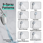 Rainfull 5-Spray Patterns 10 in. Wall Mount Dual Shower Heads and Handheld Shower Head in Chrome color