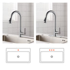 Gooseneck Single-Handle Pull Down Sprayer Kitchen Faucet with Deckplate Pull Out Sink Faucet in Brushed Nickel