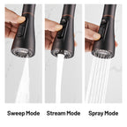 Gooseneck Single-Handle Pull Down Sprayer Kitchen Faucet with Deckplate Pull Out Sink Faucet in Oil Rubbed Bronze