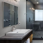Rotatable 4 in. Centerset Double Bathroom Faucet with Drain kit Included Waterfall Lavatory in Brushed Nickel