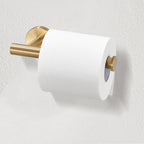 Modern 6-Pieces Stainless Steel Bath Hardware Set with Towel Ring Toilet Paper Holder Towel Hook and Towel Bar in Gold