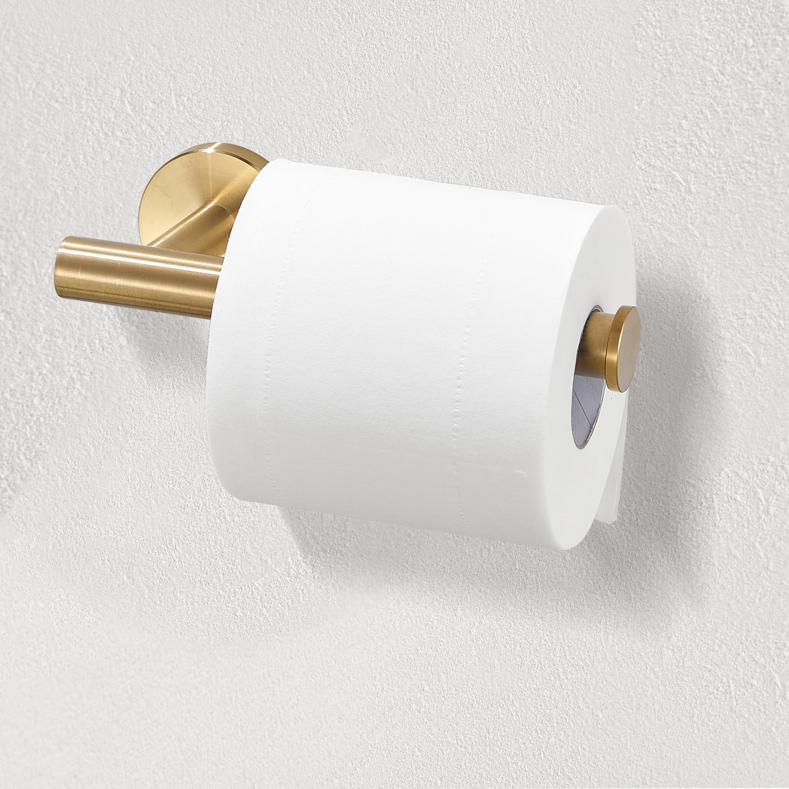 Modern 6-Pieces Stainless Steel Bath Hardware Set with Towel Ring Toilet Paper Holder Towel Hook and Towel Bar in Gold