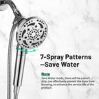 Rainfull 7-Spray Handheld Shower Faucet Kit with Valve 1.8 GPM and 4.9 in. Adjustable Filtered Shower Head in Chrome
