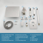 Rain Single Handle 1-Spray Tub Shower Faucet Handheld Combo with Valve 1.8 GPM 12 in. Adjustable Head in Brushed Nickel