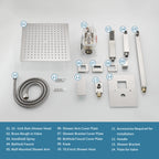 Rain Single Handle 1-Spray Tub Shower Faucet 2.5 GPM Handheld Combo with Valve 10 in. Pressure Balance in Brushed Nickel