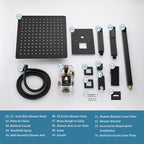 Rain Single Handle 1-Spray Tub Shower Faucet Handheld Combo with Valve 1.8 GPM 12 in. Adjustable shower Head in Black