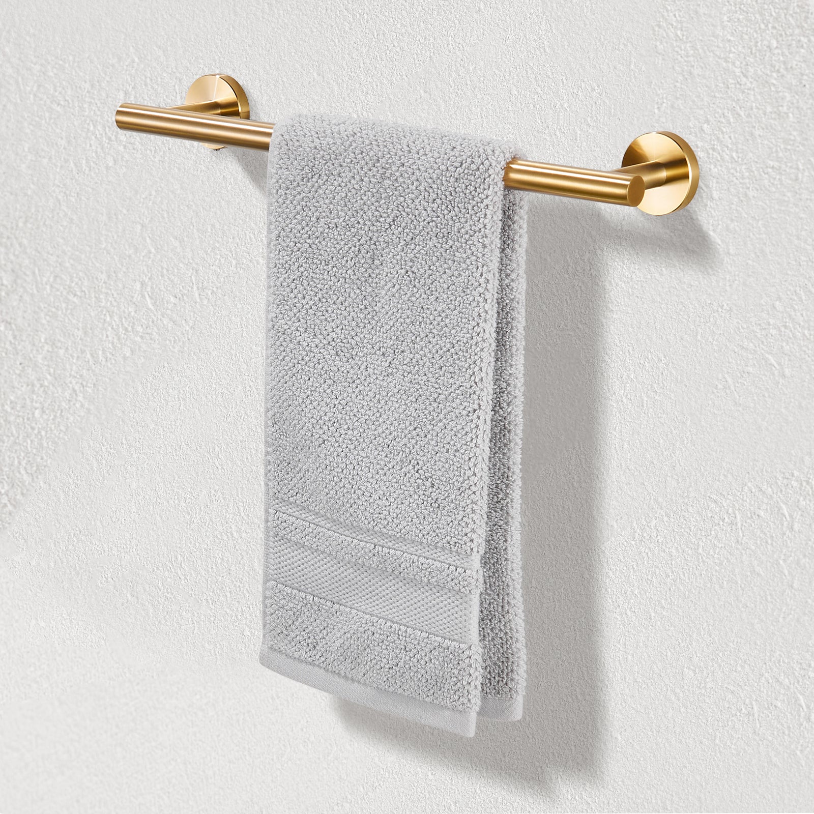 Modern 6-Pieces Stainless Steel Bath Hardware Set with Towel Ring Toilet Paper Holder Towel Hook and Towel Bar in Gold