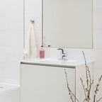 Waterfall Single Handle Single Hole Low Arc Bathroom Faucet With Metal Pop Up Drain Assembly Sink Faucet in Chrome