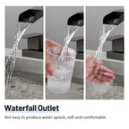 Waterfall 304 stainless steel 4 in. Centerset Double Handle Bathroom Faucet with Drain Kit Included in Oil Rubbed Bronze