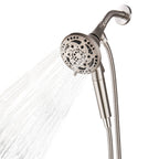 Rain 7-Spray Handheld Shower Faucet Kit with Valve 1.8 GPM and 4.9 in. Adjustable Filtered Shower Head in Brushed Nickel