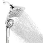 Magnetic 2-in-1 5-Spray  Adjustable Dual Shower Heads Wall Mount Fixed and Handheld Shower Head 2.5 GPM in Chrome