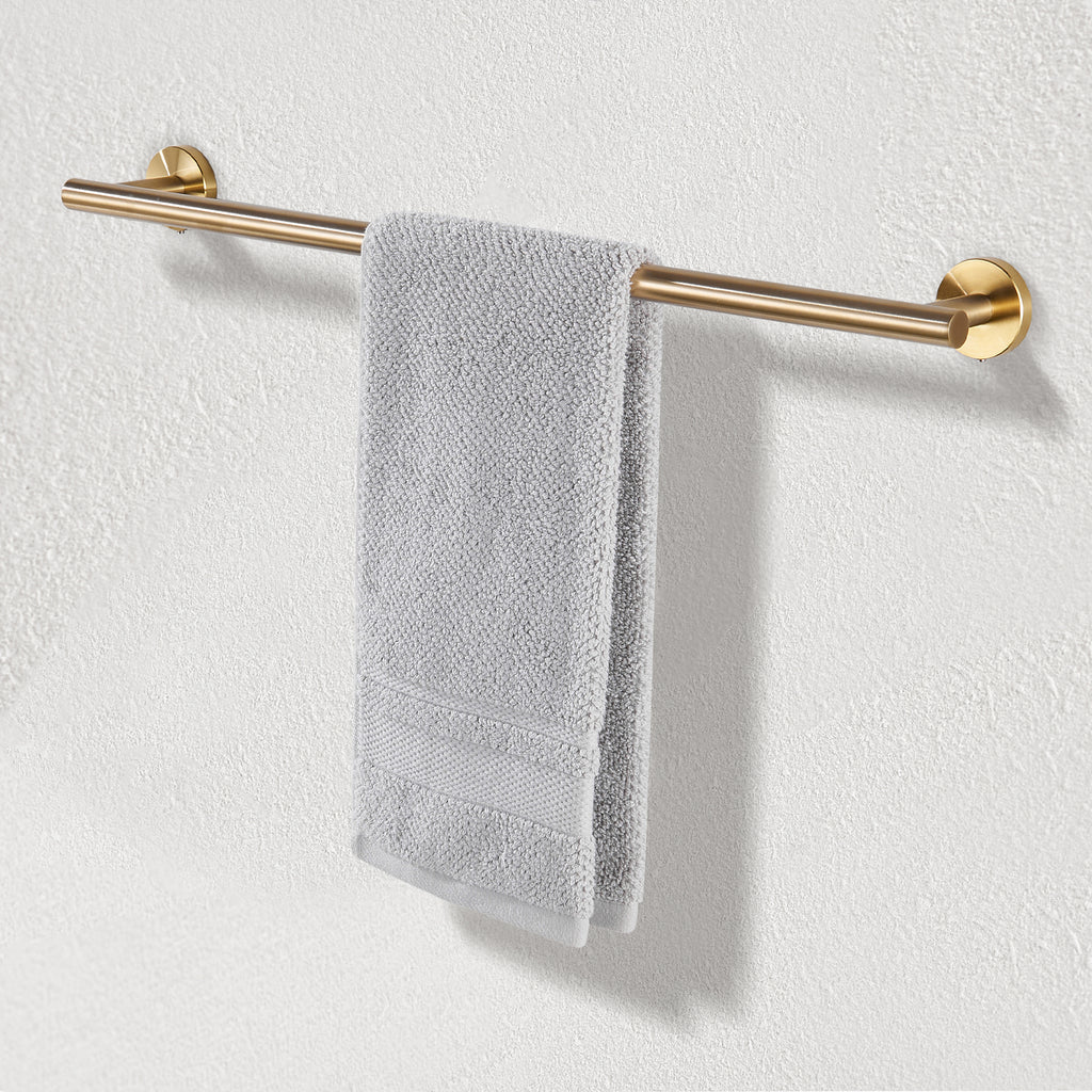 Modern 6-Pieces Stainless Steel Bath Hardware Set with Towel Ring Toilet Paper Holder Towel Hook and Towel Bar in Gold