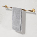 Modern 6-Pieces Stainless Steel Bath Hardware Set with Towel Ring Toilet Paper Holder Towel Hook and Towel Bar in Gold