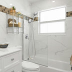 4.7 " Single Handle 5-Spray Shower Faucet Kit Handheld Combo with Valve 1.8 GPM Adjustable Dual Shower Heads in Chrome