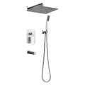 Rain Single Handle 1-Spray Tub Shower Faucet Handheld Combo with Valve 1.8 GPM 12 in. Adjustable Head in Brushed Nickel