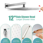 Rain Single Handle 1-Spray Tub Shower Faucet Handheld Combo with Valve 1.8 GPM 12 in. Adjustable Head in Brushed Nickel