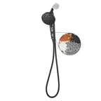 7-Spray Pattern 4.92 in. Wall Mount Handheld Shower Heads 1.8 GPM with Filter，Removable Shower hose in Matte Black