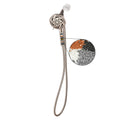 7-Spray Pattern 4.92 in. Wall Mount Handheld Shower Heads 1.8 GPM with Filter，Removable Shower hose in Brushed Nickel