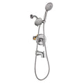 Rain Single Handle 5-Spray Tub Shower Faucet Handheld Combo with Valve 1.8 GPM Adjustable shower Head in Brushed Nicke