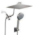 Rainfull 2-in-1 9-Spray Patterns Adjustable Wall Mount Shower Head with Filter 2.5 GPM and Handheld Shower Head in Nickel