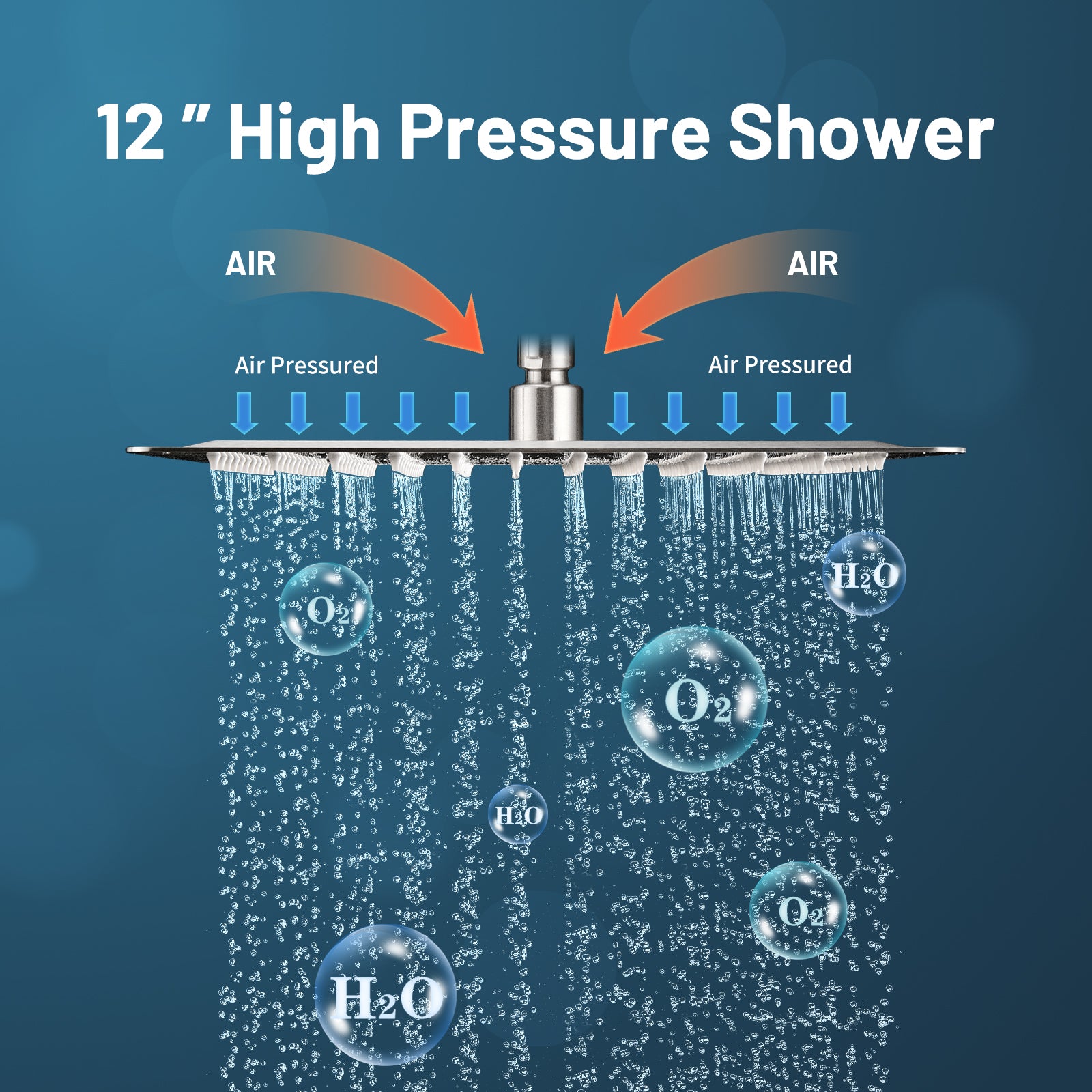 Rain Single Handle 1-Spray Tub Shower Faucet Handheld Combo with Valve 1.8 GPM 12 in. Adjustable Head in Brushed Nickel