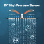 Rain Single Handle 1-Spray Tub Shower Faucet 2.5 GPM Handheld Combo with Valve 10 in. Pressure Balance in Brushed Nickel