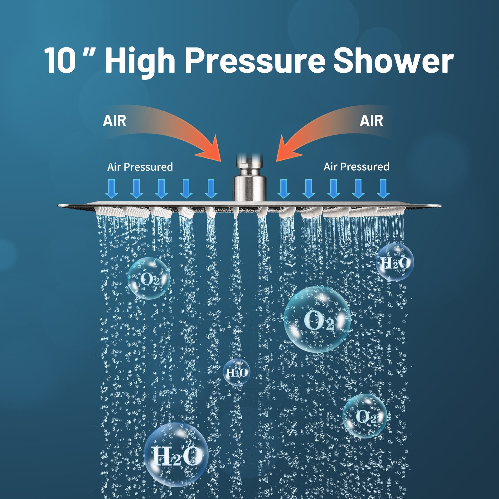 Rain Single Handle 1-Spray Tub Shower Faucet 2.5 GPM Handheld Combo with Valve 10 in. Pressure Balance in Brushed Nickel