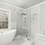 Rainfull 2-in-1 8-spray with 1.8 GPM 12 in.  Wall Mount Dual Shower Head and Handheld Shower Head in Brushed Nickel