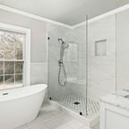 7-Spray Pattern 4.92 in. Wall Mount Handheld System Heads 1.8 GPM with Filter，Removable Shower hose in Chrome