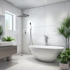 Rain Single Handle 2-Spray 10 in. Shower Faucet Handheld Combo with Valve 1.8 GPM Adjustable Dual Shower Heads in Chrome