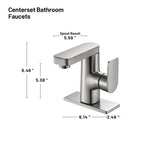 Single Handle Single Hole Low Arc Bathroom Faucet With Metal Pop Up Drain Assembly Swivel Sink Faucet in Brushed Nickel