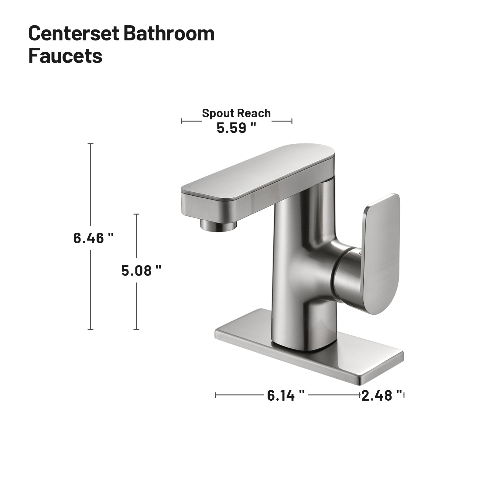 Single Handle Single Hole Low Arc Bathroom Faucet With Metal Pop Up Drain Assembly Swivel Sink Faucet in Brushed Nickel