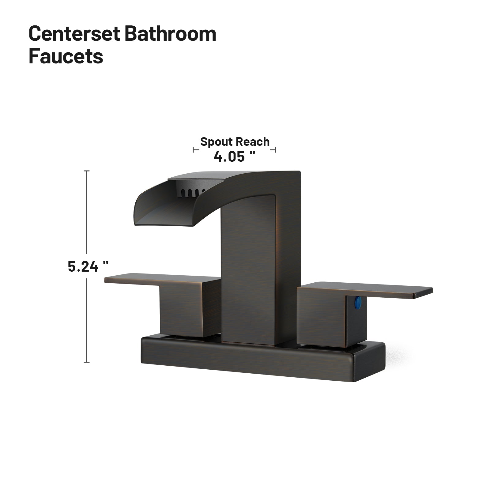 304 stainless steel 4 in. Centerset Double Handle Bathroom Faucet with Drain Kit Included in Oil Rubbed Bronze