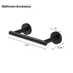 Deluxe Wall Mount Pivot Arm Toilet Paper Holder Bath Hardware Accessory in Matte Black