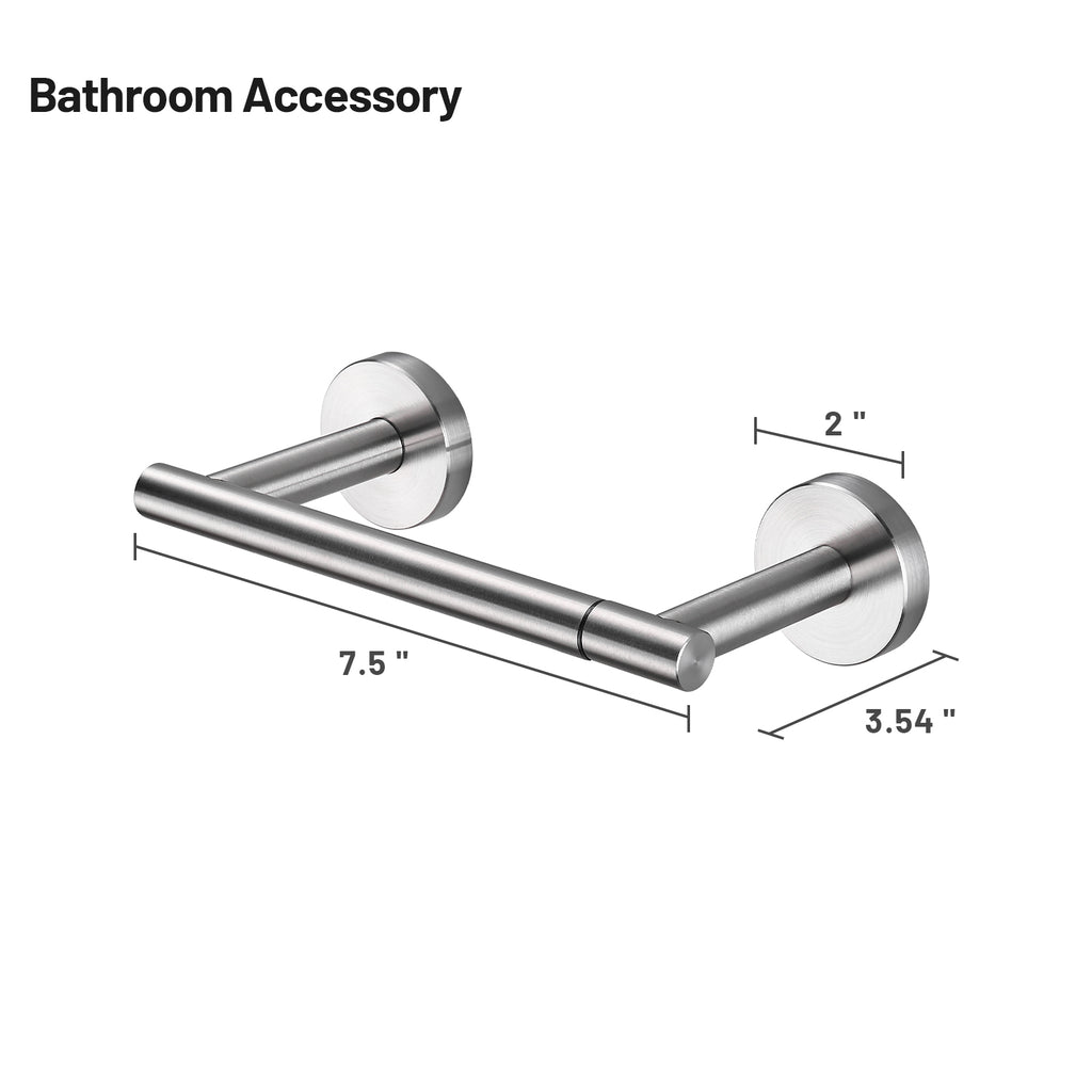 Deluxe Wall Mount Pivot Arm Toilet Paper Holder Bath Hardware Accessory in Brushed Nickel