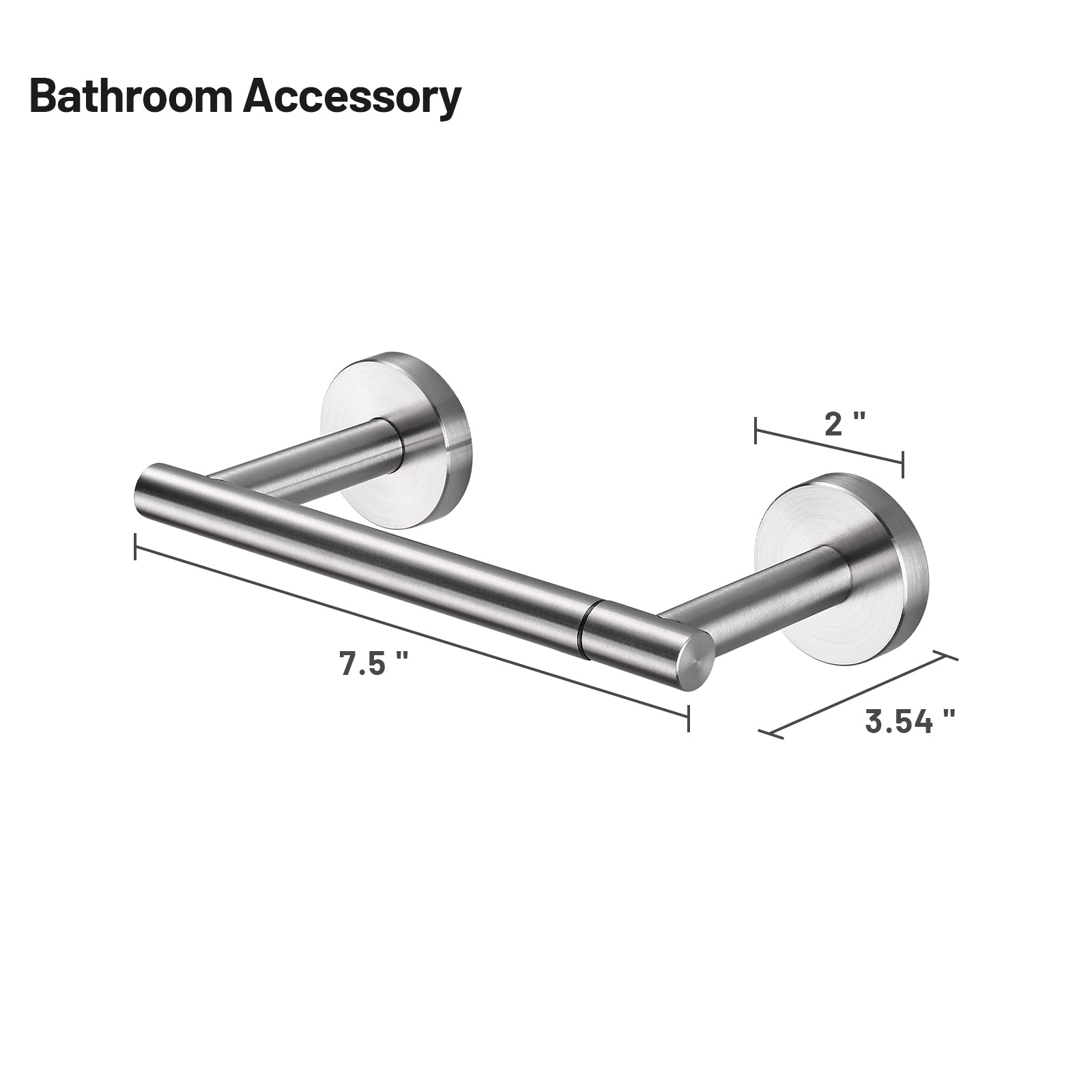 Deluxe Wall Mount Pivot Arm Toilet Paper Holder Bath Hardware Accessory in Brushed Nickel
