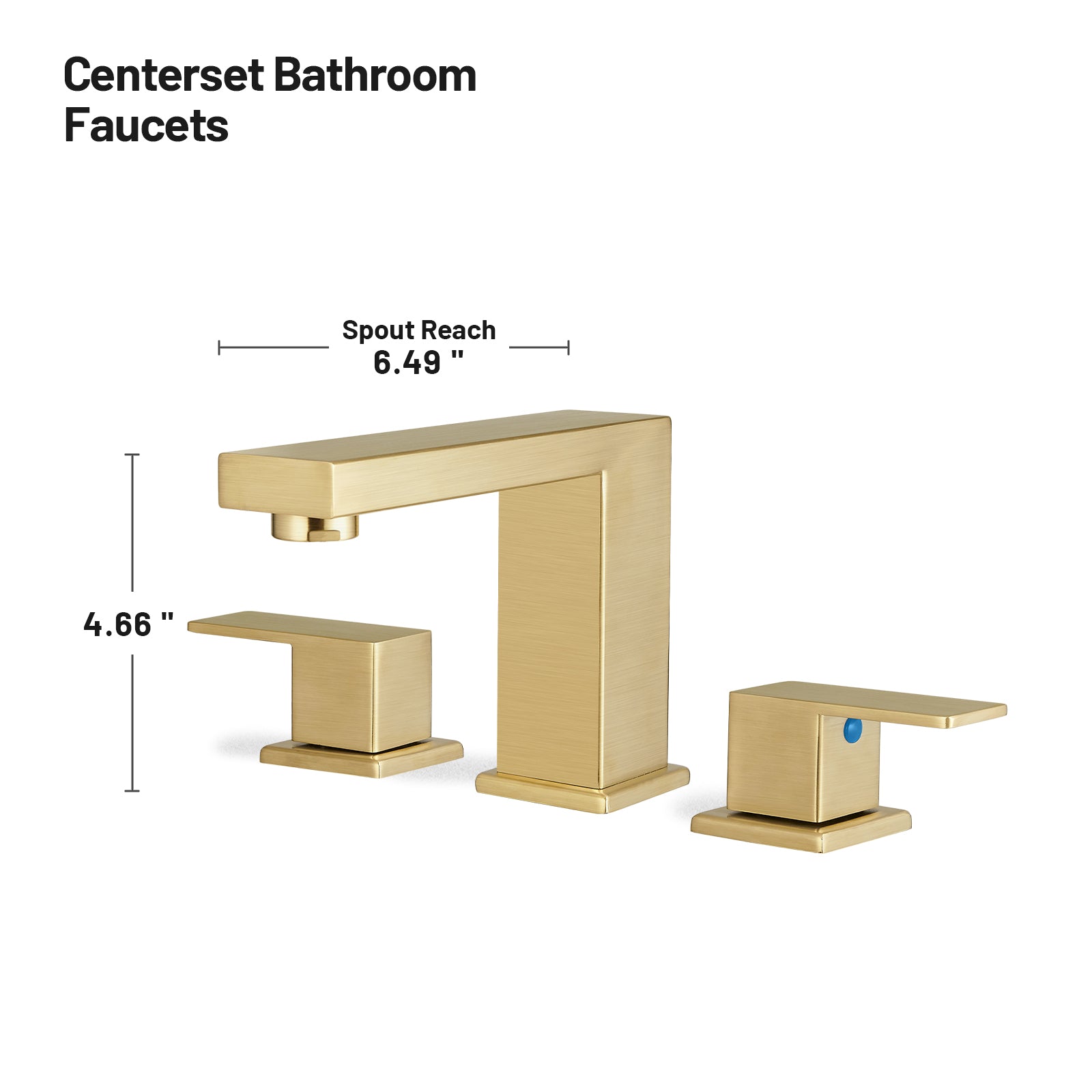 304 stainless steel8 in. Widespread Double Handle Bathroom Faucet with Drain Kit Included in Gold