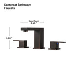 304 stainless steel 8 in. Widespread Double Handle Bathroom Faucet with Drain Kit Included in Oil Rubbed Bronze